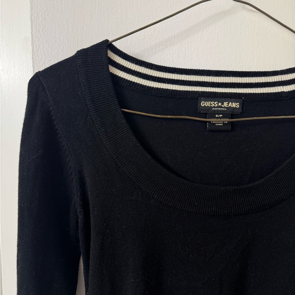 Guess Black Crew Neck Sweater
